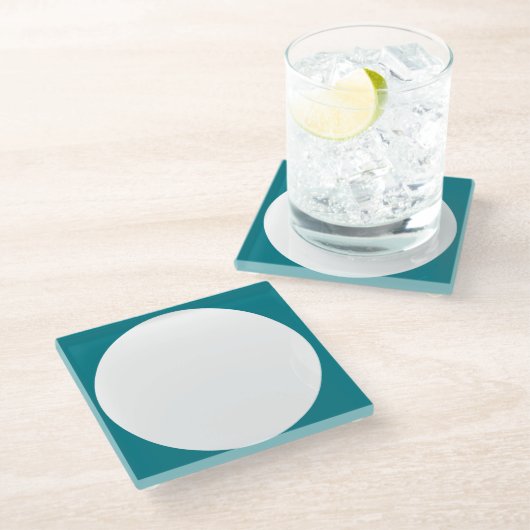 Big Dot white + je rug. en ideeën Glazen Onderzetter (Schuin)