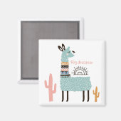 Big Dreamer Llama met Cactus Magneet (Voorkant / Achterkant)