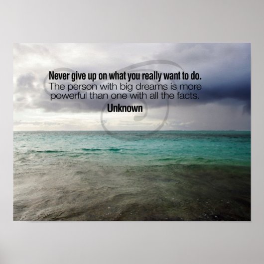 Big Dreams Inspirerend Poster (Voorkant)