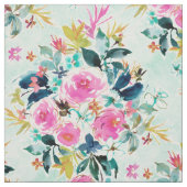 BIG DREAMS Mint Pink Floral Stof (Swatch)