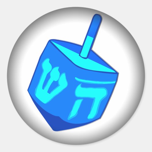 Big Dreidel Fade to Black Round Stickers (Voorkant)