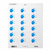 Big Dreidel Gift Label (Full Sheet)