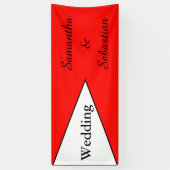 BIG DRIEHOEK wit/zwart omhulsel + uw ideeën Spandoek (Verticaal)