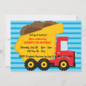 Big Dump Truck Birthday Kaart (Voorkant)