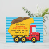 Big Dump Truck Birthday Kaart (Staand voorkant)