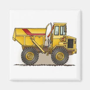 Big Dump Truck Square Magnet