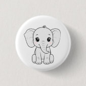 Big Ears, Bigger Heart Ronde Button 3,2 Cm (Voorkant)