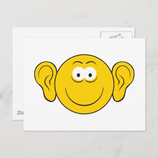 Big Ears Face Briefkaart (Voorkant / Achterkant)