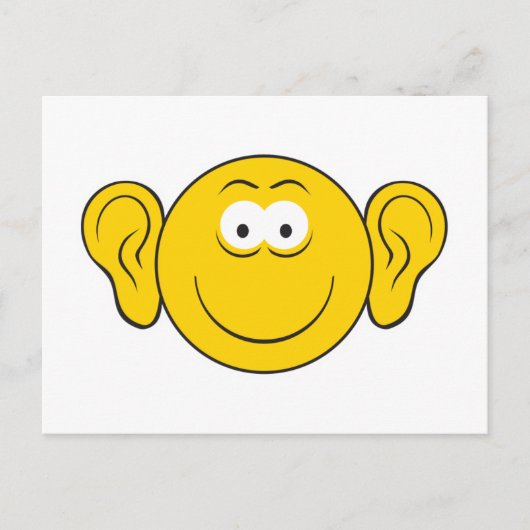 Big Ears Face Briefkaart (Voorkant)