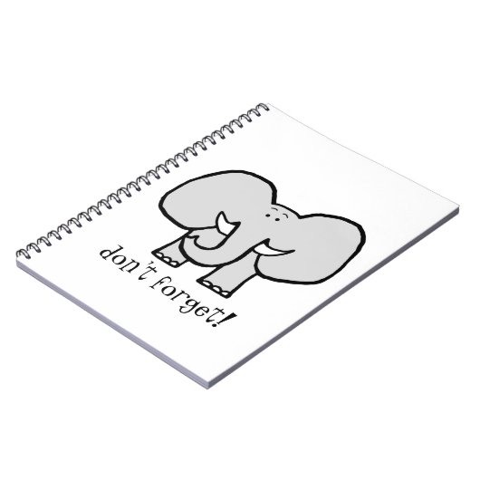 Big Ears the Elephant Vergeet notebook niet Notitieboek (Linkerzijde)