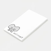 Big Ears the Elephant Vergeet Post-It Notes niet (Schuin)