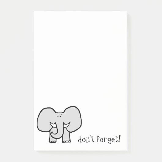 Big Ears the Elephant Vergeet Post-It Notes niet (Voorkant)