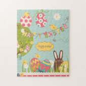 Big Easter set met schattig chocoladekonijn Legpuzzel (Verticaal)