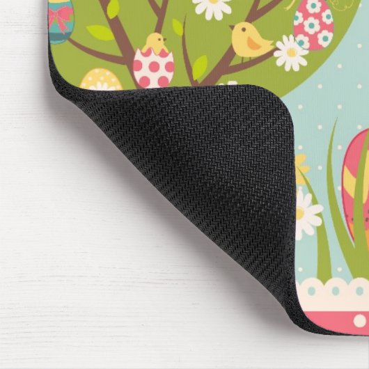 Big Easter set met schattig chocoladekonijn Muismat (Hoek)