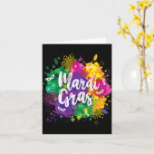 Big Easy Vibes Mardi Gras Fat Tuesday New Orleans Kaart (Gele Bloem)