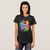 Big Easy Vibes Mardi Gras Fat Tuesday New Orleans  T-shirt (Voorkant volledig)