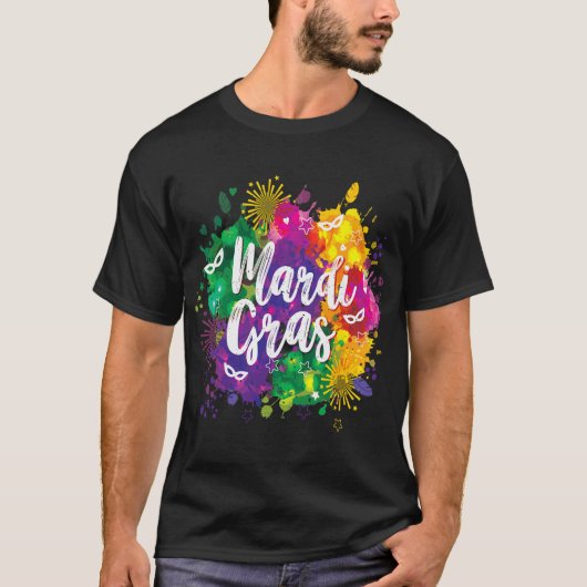 Big Easy Vibes Mardi Gras Fat Tuesday New Orleans T-shirt (Voorkant)