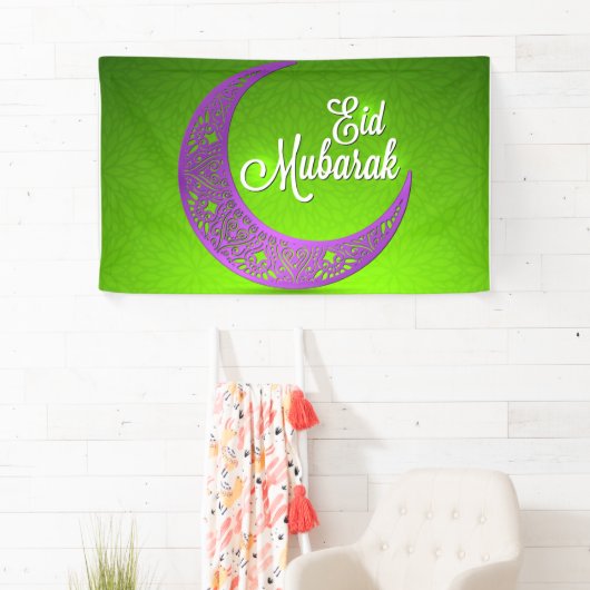 Big Eid Mubarak Banner, Sign, Wall Hanging Spandoek (Insitu)