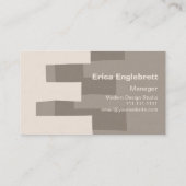 Big Elegant Retro E Monogram Visitekaartje (Achterkant)