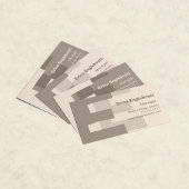 Big Elegant Retro E Monogram Visitekaartje