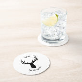 Big Elk, voeg tekst en bericht toe Ronde Kartonnen Onderzetter (Insitu)