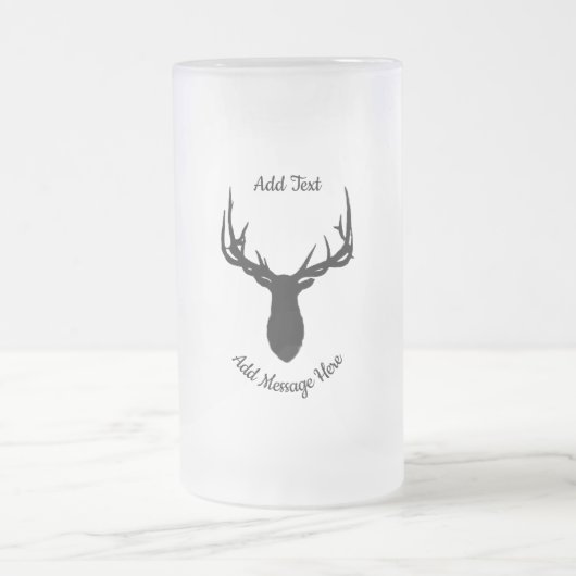 Big Elk, voeg tekst en massage toe Matglas Bierpul (Center)