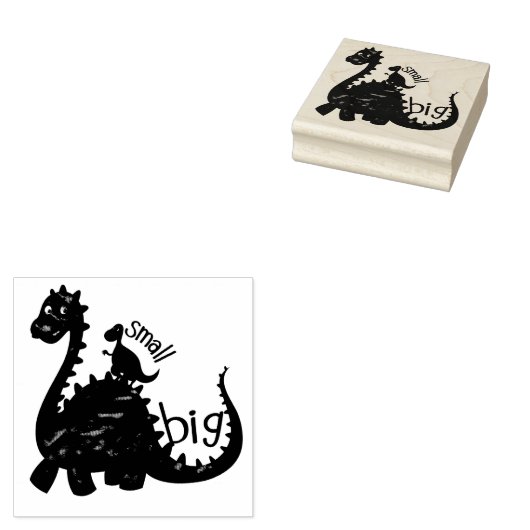 Big en Dinosaur Rubberstempel (Gestempeld)