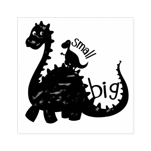 Big en Dinosaur Rubberstempel (Afrduk)