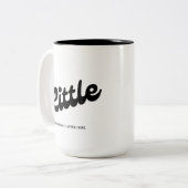 BIG- EN KLEINE sorority Hoofdstuk Name Custom Two- Tweekleurige Koffiemok (Voorkant links)