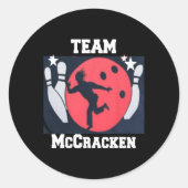 Big Ern Mccracken Funny King Pin Bowling T Shirt 1 Ronde Sticker (Voorkant)