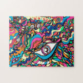 Big Eye Abstracte Art Puzzle Legpuzzel (Horizontaal)
