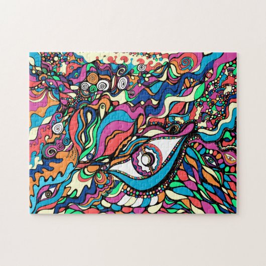 Big Eye Abstracte Art Puzzle Legpuzzel (Horizontaal)