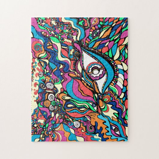 Big Eye Abstracte Art Puzzle Legpuzzel (Verticaal)