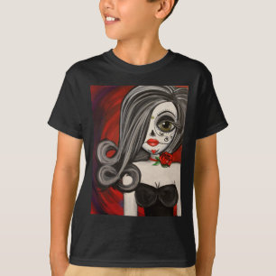 Big Eye Art Day of the Dead Sugar Skull T-shirt