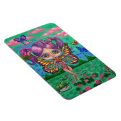 Big Eye Butterfly Fairy Purple Hair Turtle Raccoon Magneet (Rechterzijde)