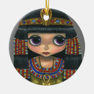 Big Eye Cleopatra Girl Doll Cute Keramisch Ornament