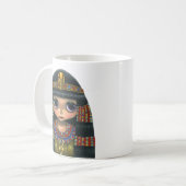 Big Eye Cleopatra Girl Doll Cute Koffiemok (Voorkant links)