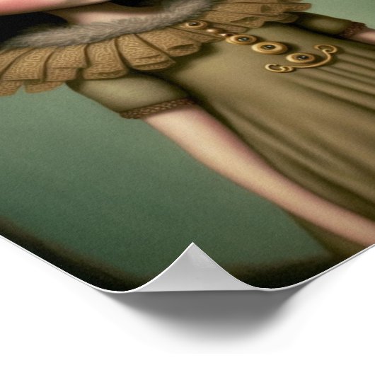 Big Eye Flapper Girl Art print (Hoek)