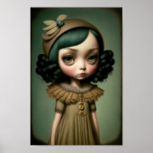 Big Eye Flapper Girl Art print (Voorkant)