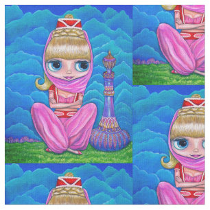 Big Eye Genie Doll Belly Dancer Girl in Pink Cute Stof