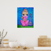 Big Eye Genie Doll Belly Dancer met Magic Bottle Poster (Keuken)