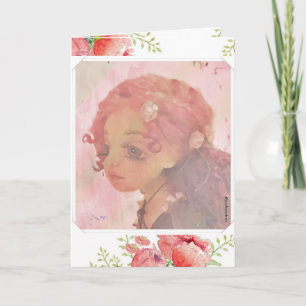 Big Eye Girl - Zielvolle Verjaardagskaart Kaart