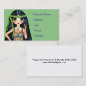 Big Eye Hippie Chick Flashing Peace Sign 1960 Visitekaartje (Voorkant / Achterkant)