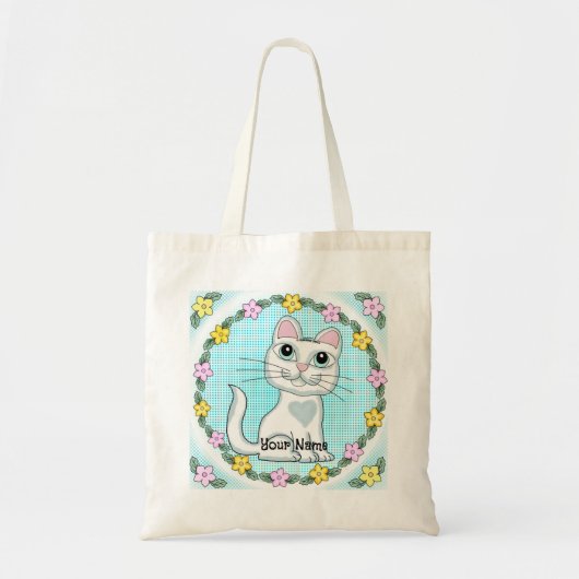 Big Eye Kitten Cat Tote Bag (Voorkant)