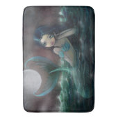 Big Eye Mermaid Cute Fantasy Art Illustratie Badmat (Voorkant Verticaal)