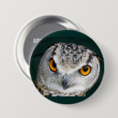Big Eye Owl Ronde Button 7,6 Cm (Voorkant /achterkant)