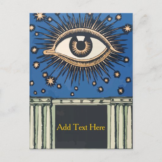 Big Eye, personaliseren en tekst toevoegen, Briefkaart (Voorkant)