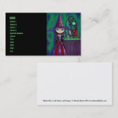 Big Eye Witch met valk en dragon occult Visitekaartje (Voorkant / Achterkant)