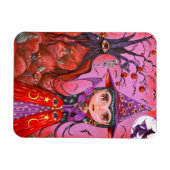 Big Eye Witch Pumpkin Hanging Tree Creepy! Magneet (Horizontaal)
