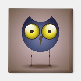 Big Eyed Blue Owl Magneet